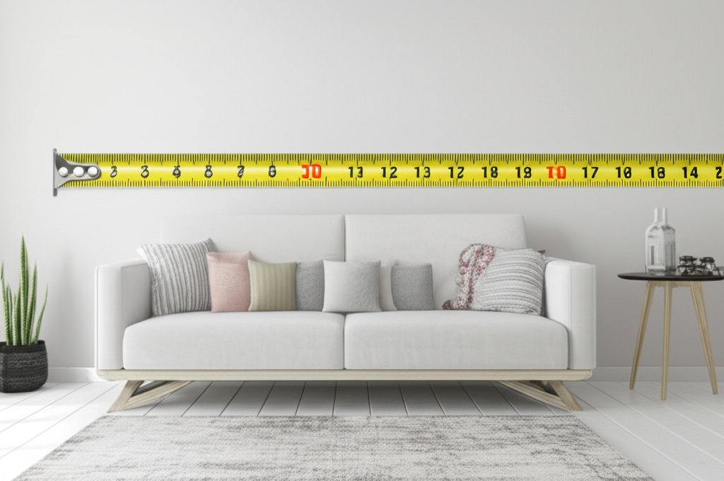 Generate a high-quality, relevant image prompt for an article about: Living Room Length: Average Met