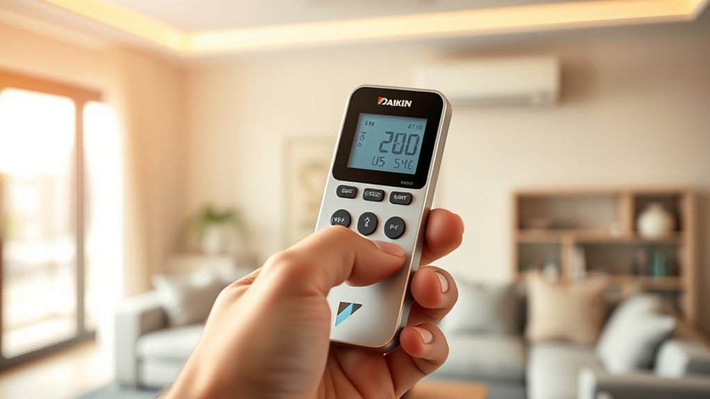 adjust temperature with buttons