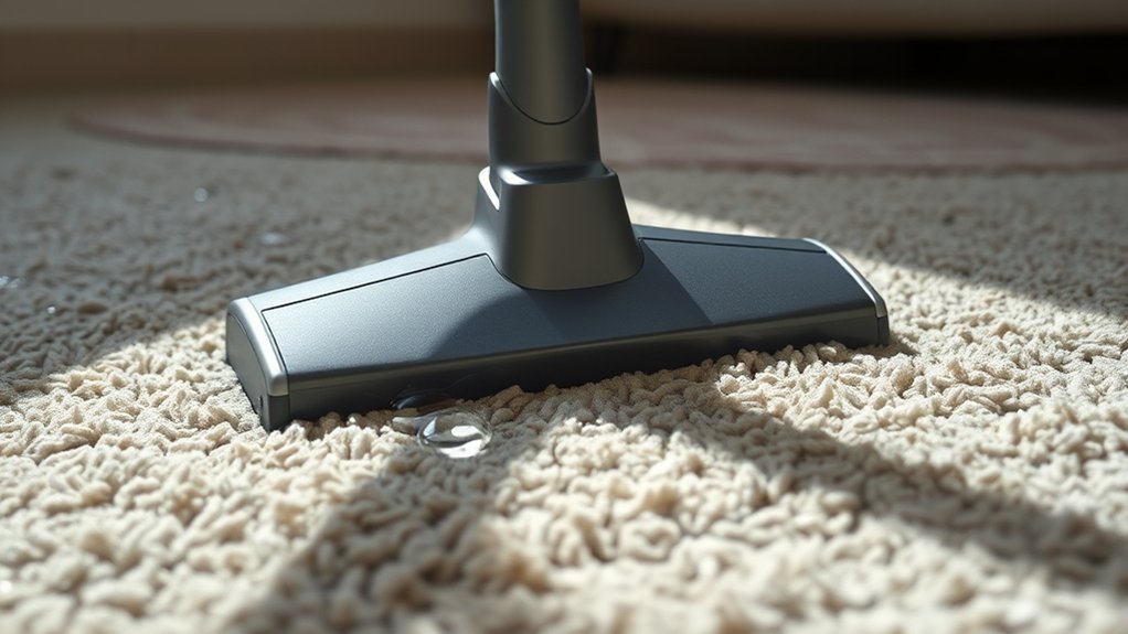 avoid vacuuming wet carpet