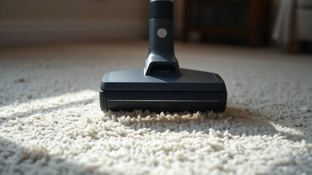 avoid vacuuming wet carpets