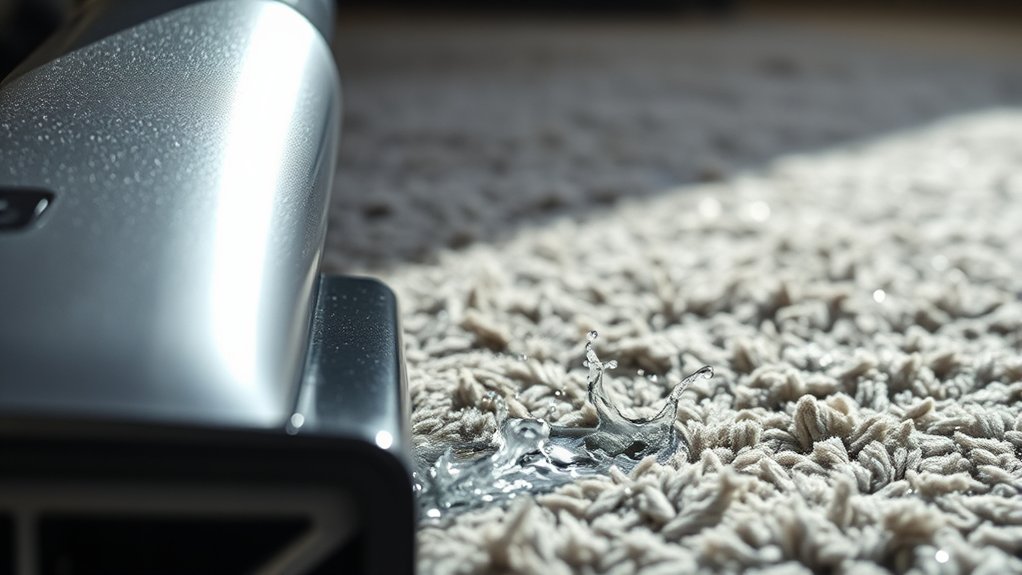 avoid vacuuming wet carpets