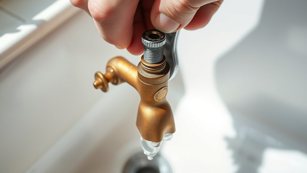 carefully remove old faucet