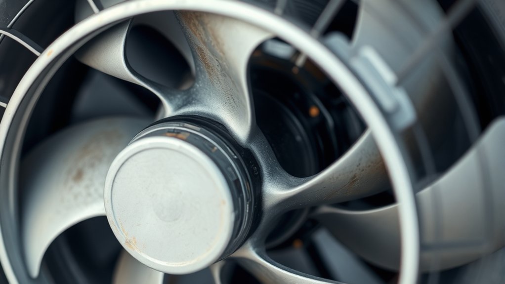 check fan blades and motor