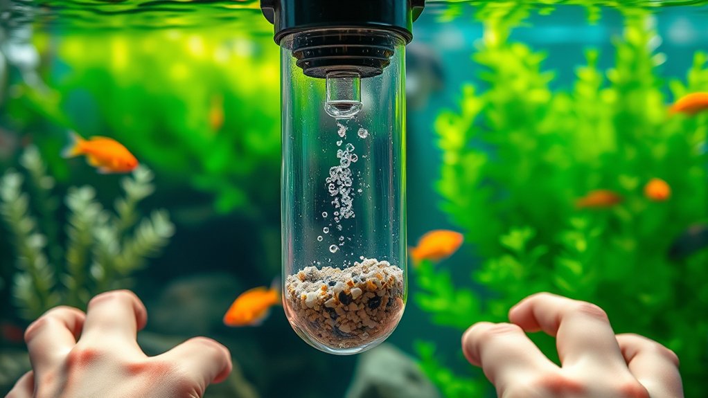 clean aquarium debris efficiently