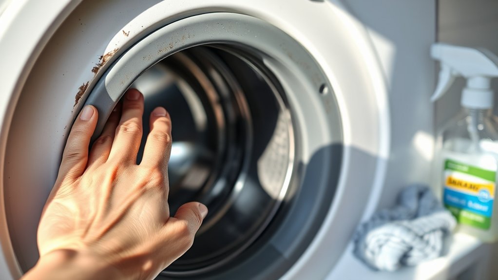 clean gasket to prevent odors