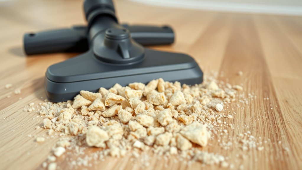 crumbs reduce vacuum efficiency