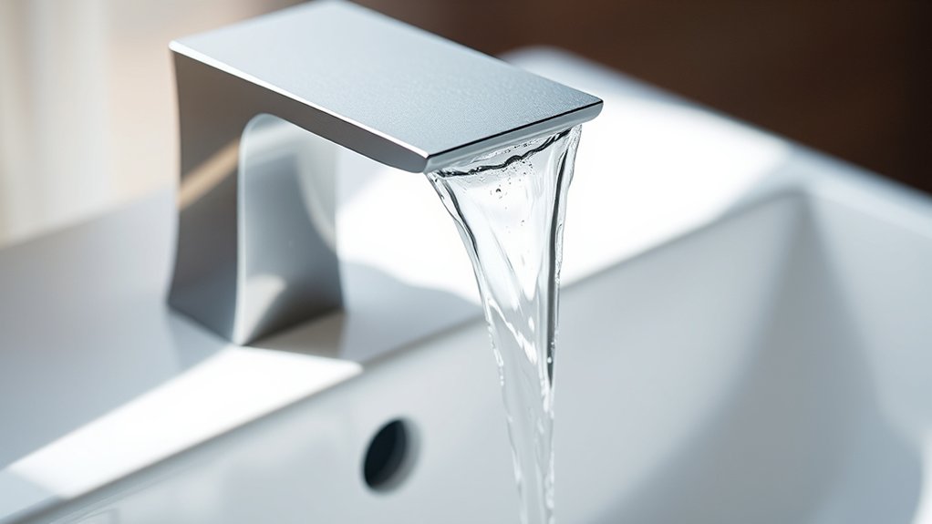 delta flat waterfall faucet