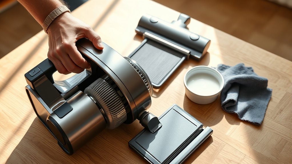 disassemble vacuum for cleaning