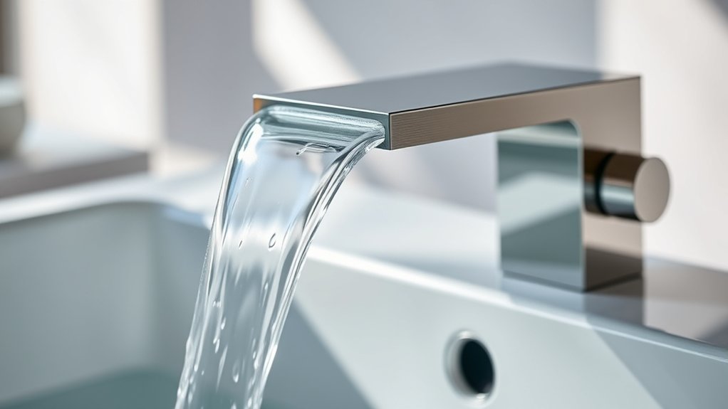 elegant wide flowing water
