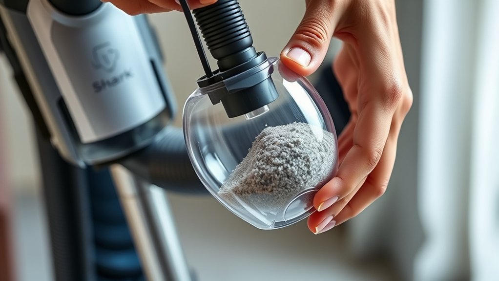 empty and reattach dust cup
