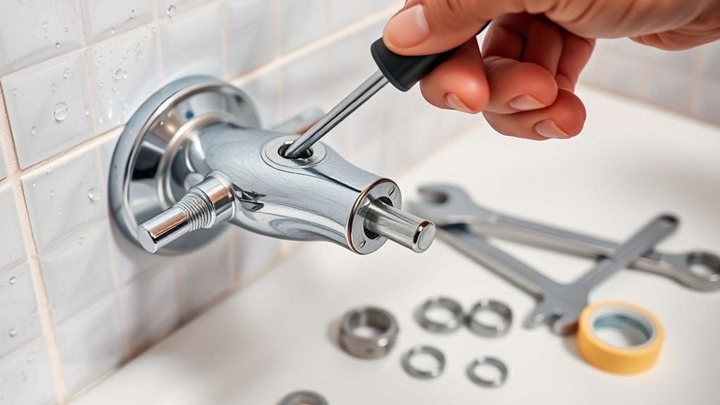 fixing shower faucet leak