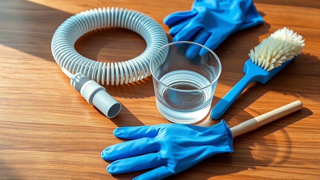 gather cleaning supplies first