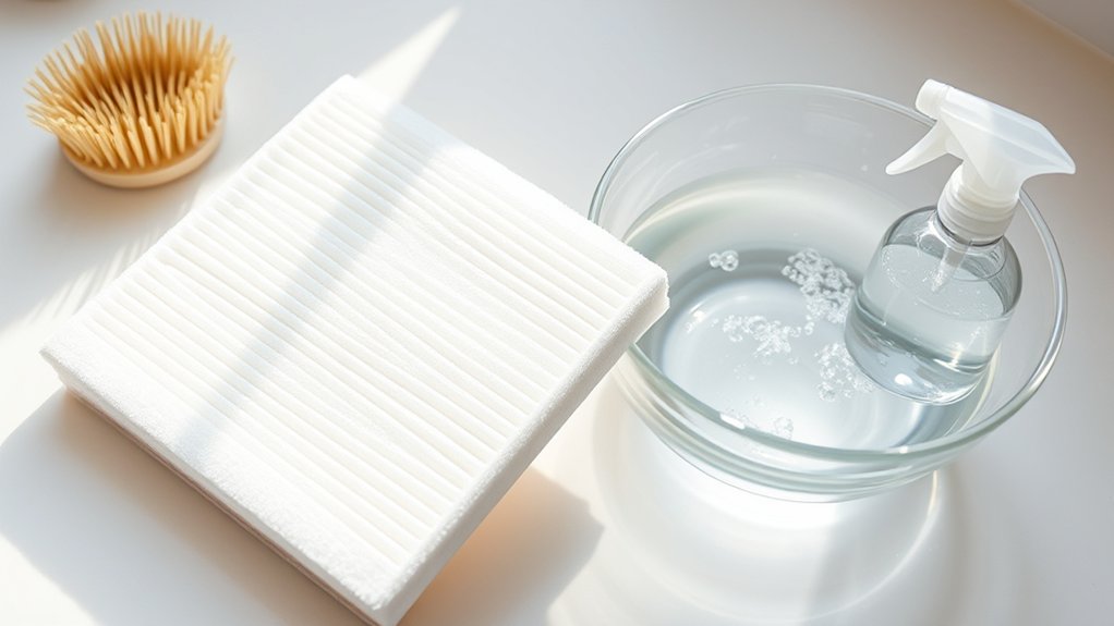 gather cleaning supplies ready