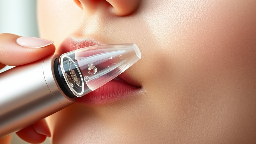 gentle suction clears pores