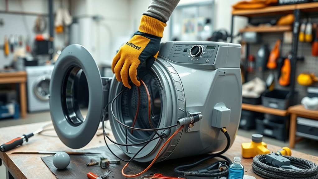handle hazardous parts properly
