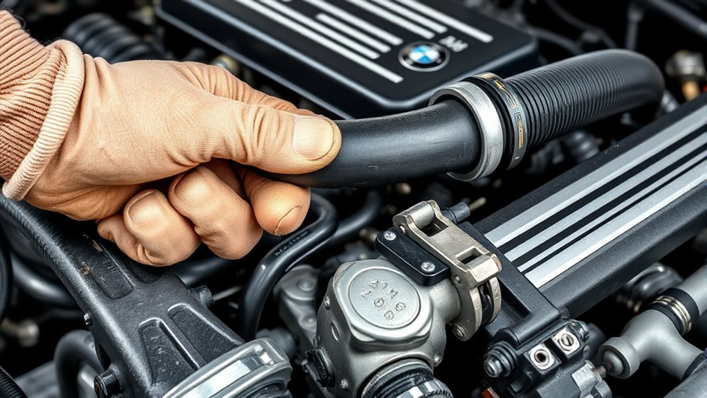 inspect hoses for damage