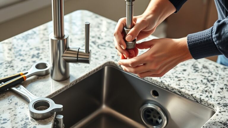 installing a kitchen faucet