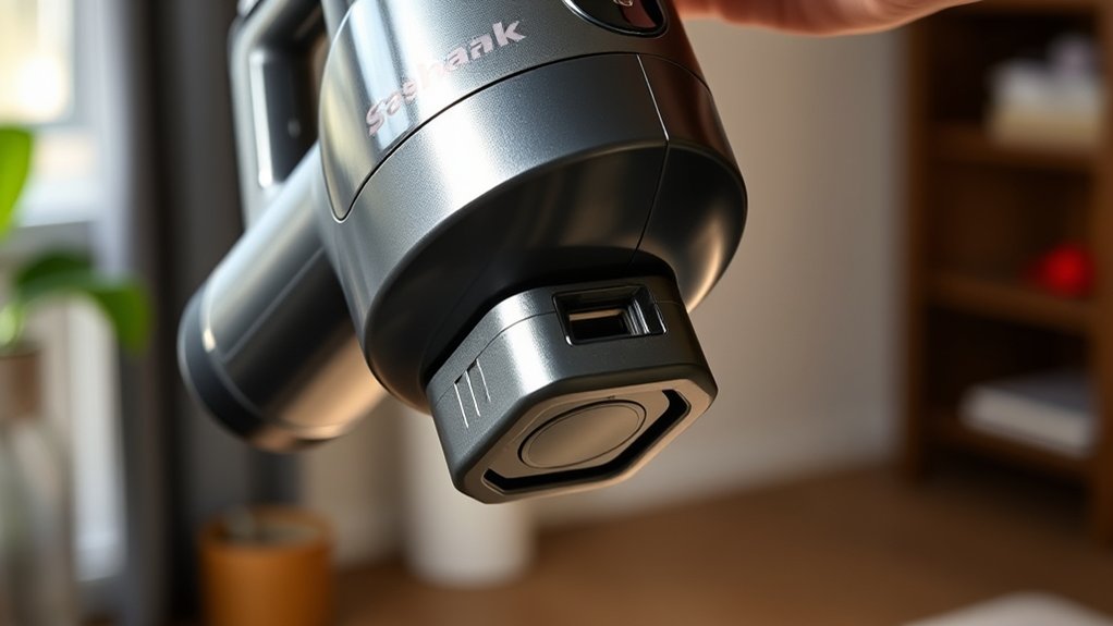 locate vacuum charging port