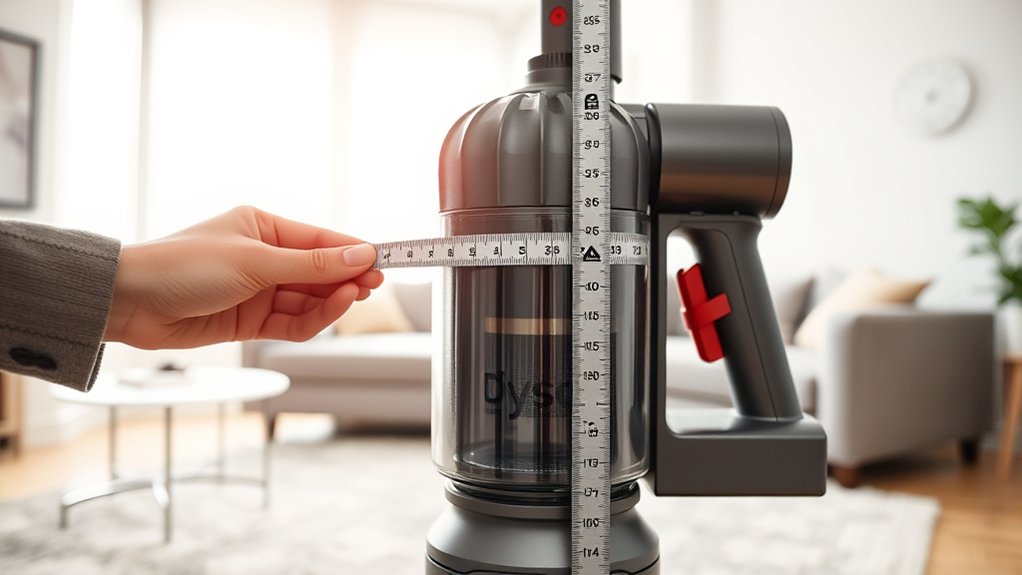 measure vacuum dimensions accurately
