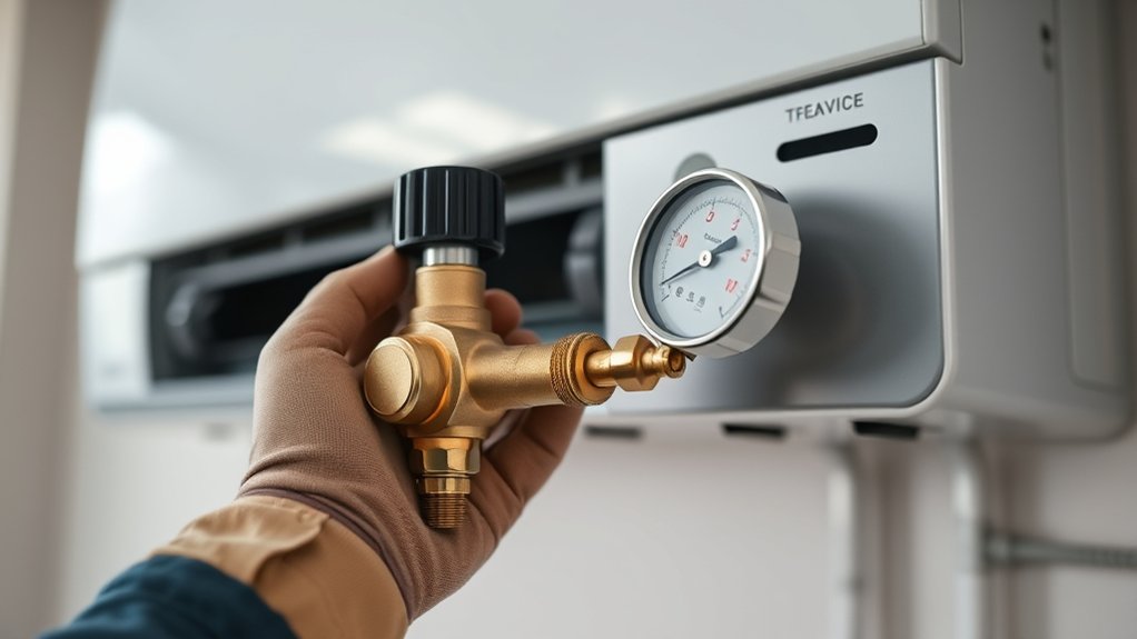 open valves to evacuate