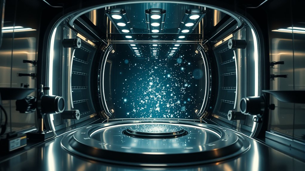 particles in space vacuum