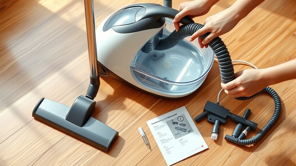 prepare and check vacuum