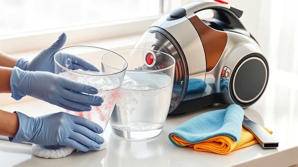 prepare vacuum for cleaning