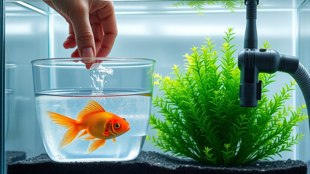 relocate fish before cleaning