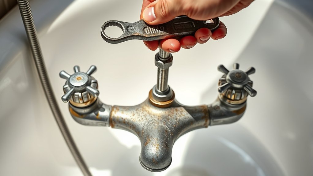 remove bathtub faucet components