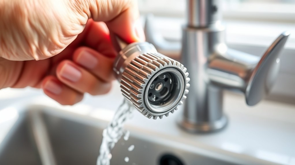 remove faucet aerator for cleaning