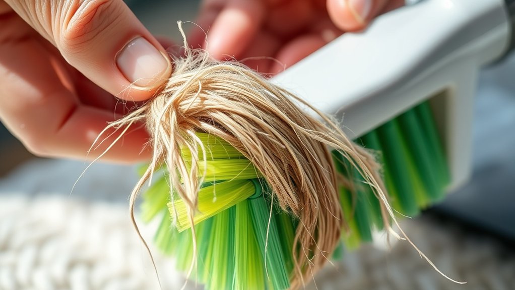 remove tangled hair carefully