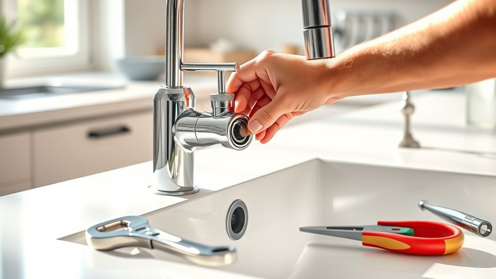 replacing faucet step by step