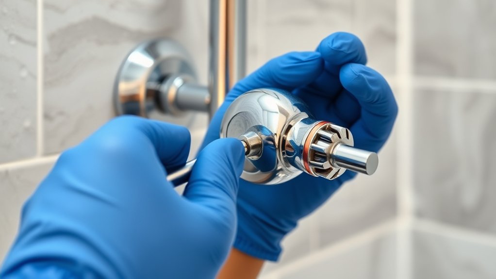 replacing shower handle step by step