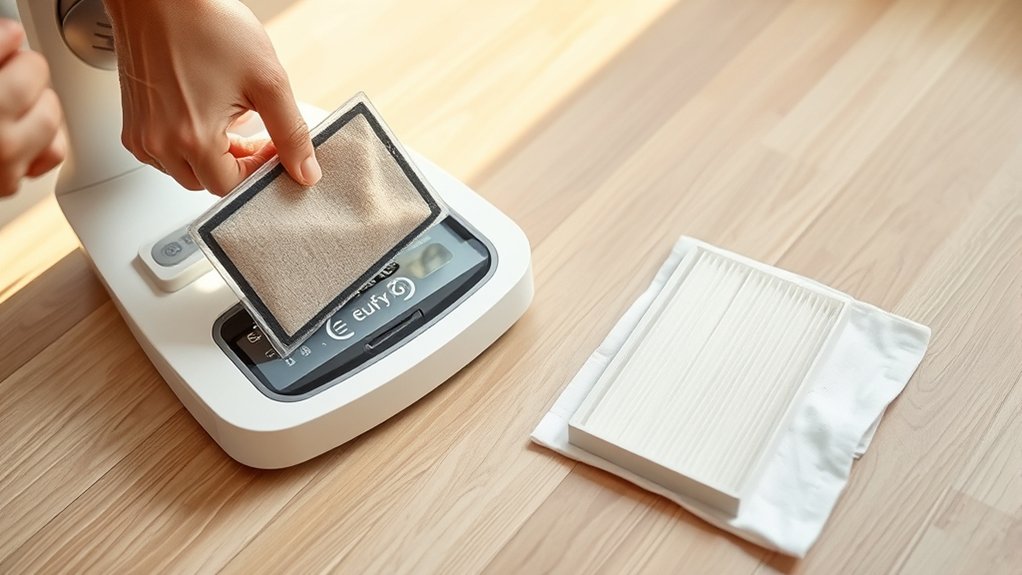 replacing vacuum filters easily
