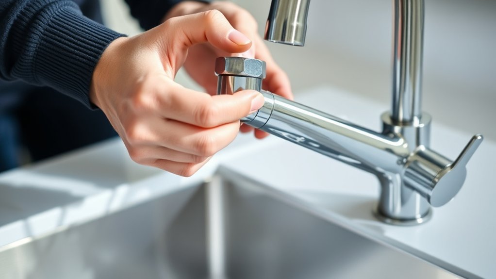 safely remove faucet head