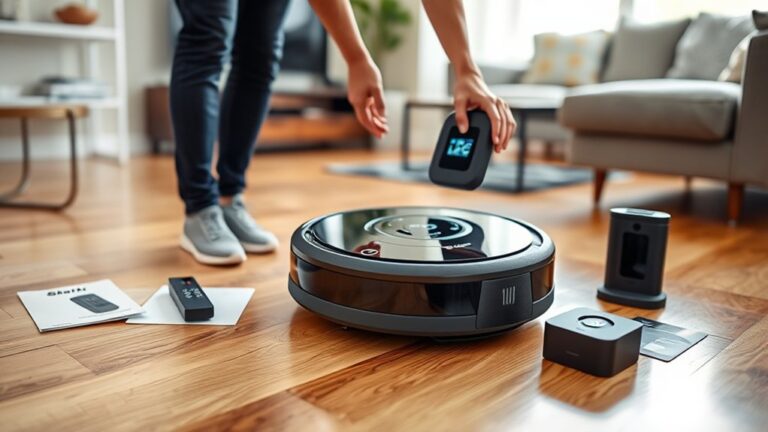setting up vacuum robot