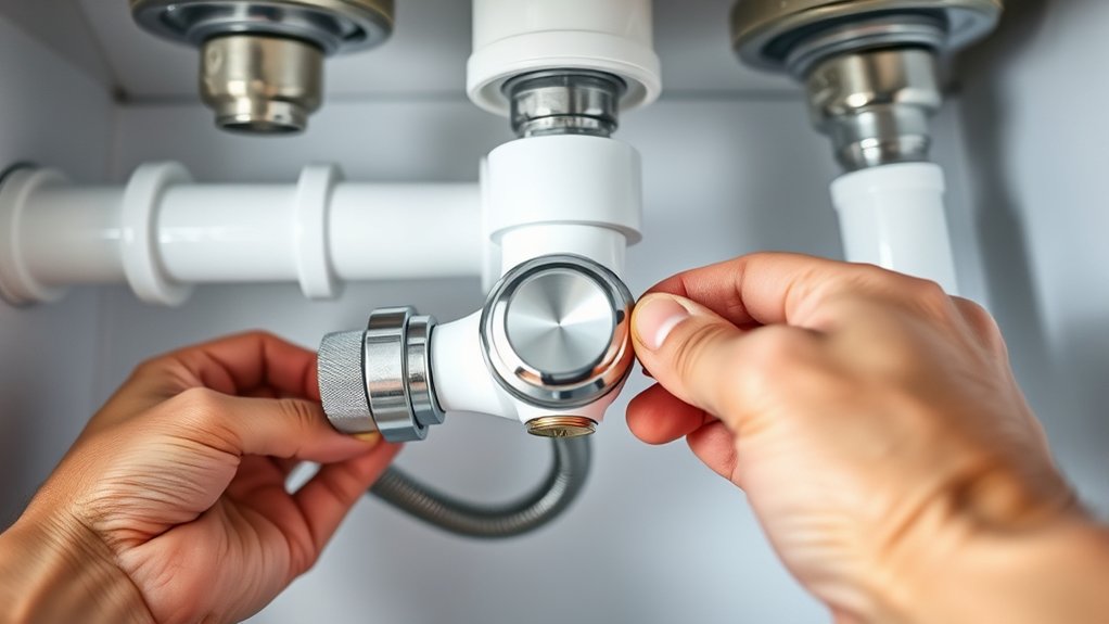 shutoff valves and drain