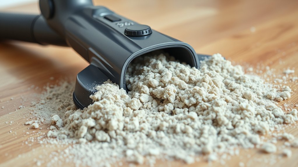 small particles clog vacuums
