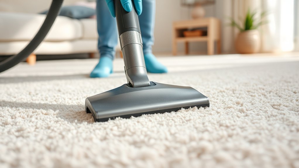 thorough vacuuming removes debris
