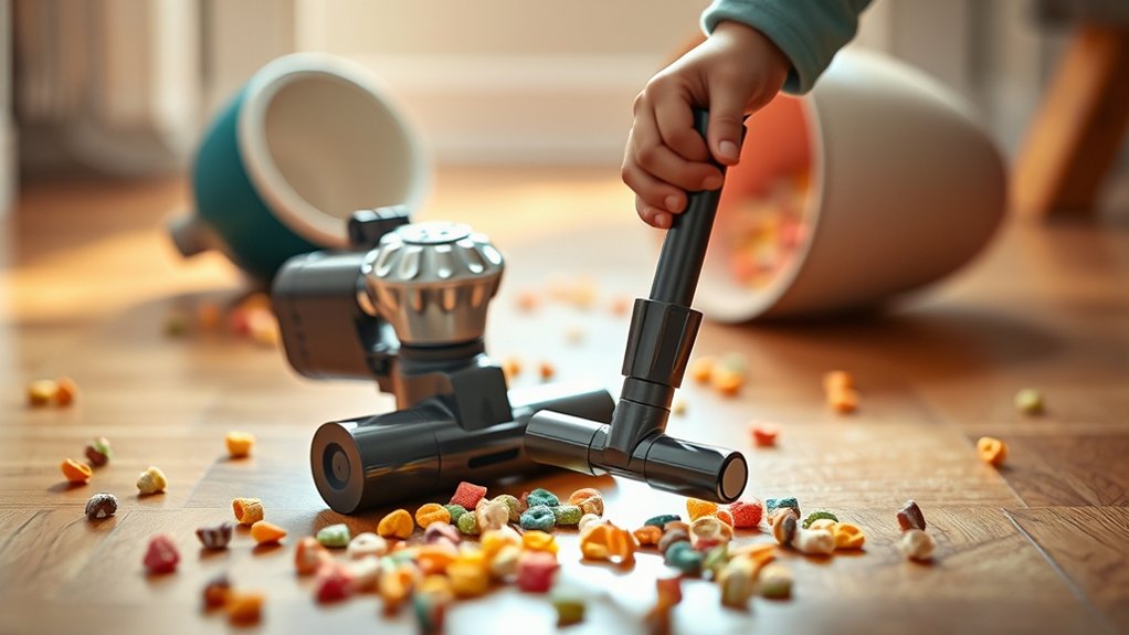 toy vacuum encourages cleaning