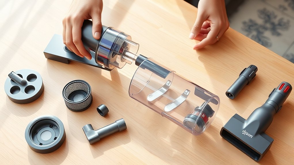 unclog dyson vacuum steps
