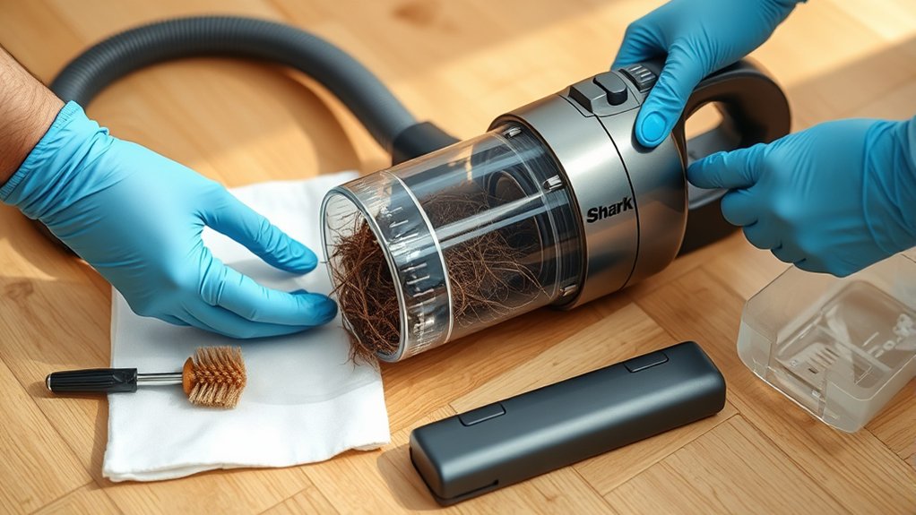 unclog shark vacuum steps