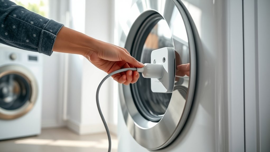 unplug disconnect handle carefully