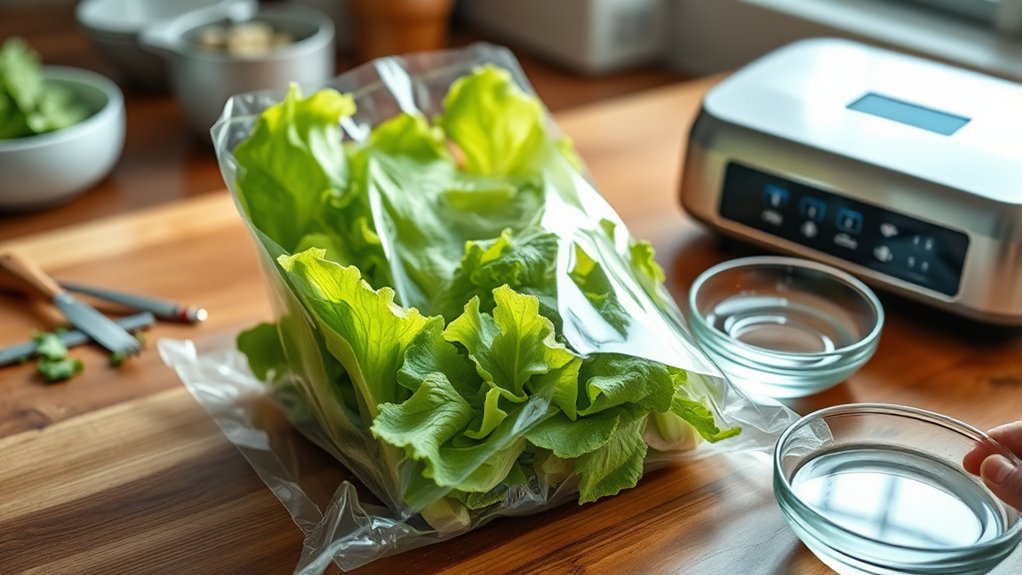 vacuum pack lettuce tips