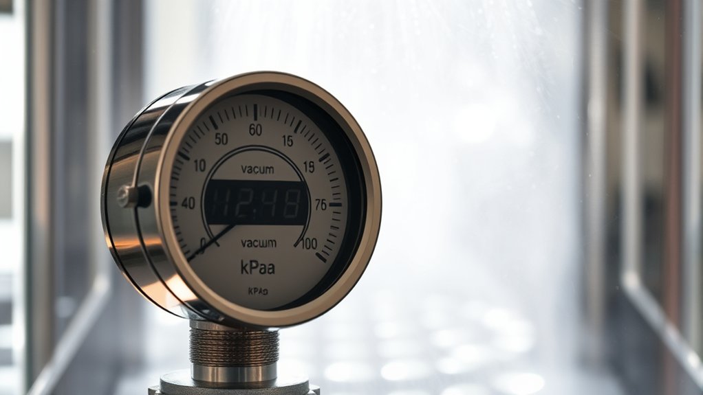 vacuum pressure below atmospheric