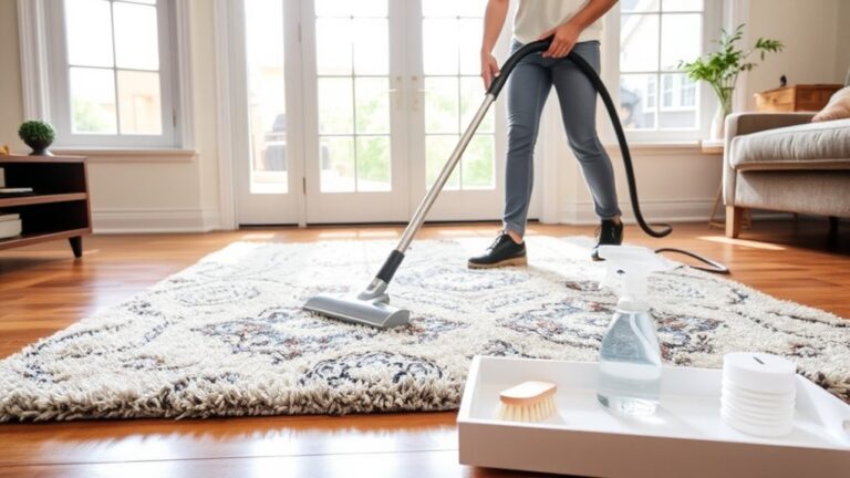 vacuum washable rug properly