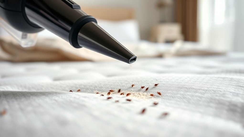 vacuuming bed bugs