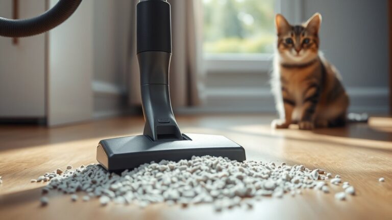 vacuuming cat litter safely