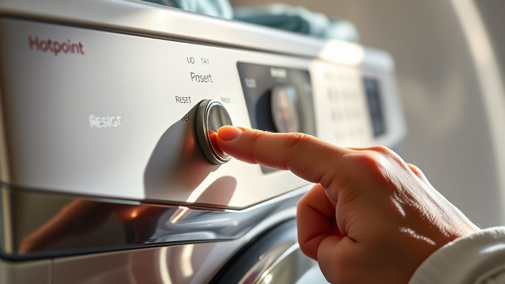 washing machine reset signs